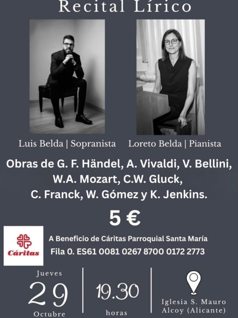 Recital Lírico | Luis Belda & Pianista, Loreto Belda